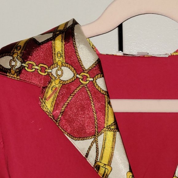 Nara Camicie Red/Chain Patterned Blouse - 1/US S - Picture 3 of 3